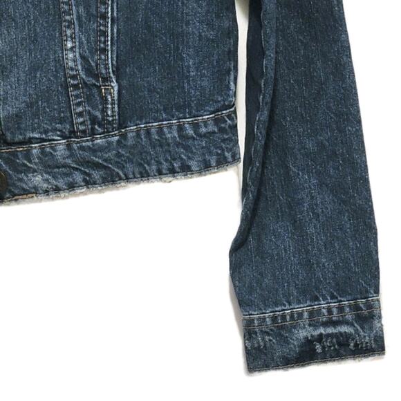 Noisy May Distressed Denim Jacket Blue Medium Wash Classic Trendy Streetwear S - Picture 7 of 14